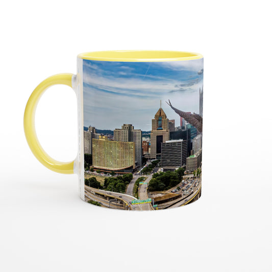 White 11oz Ceramic Mug with Color Inside