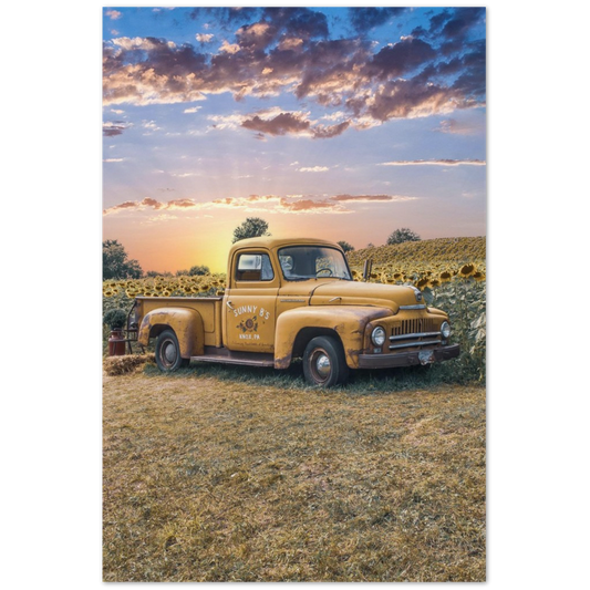 Sunflower Truck Archival Matte Paper Poster