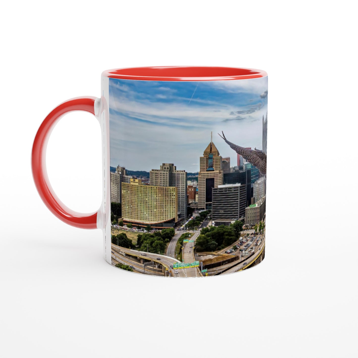White 11oz Ceramic Mug with Color Inside