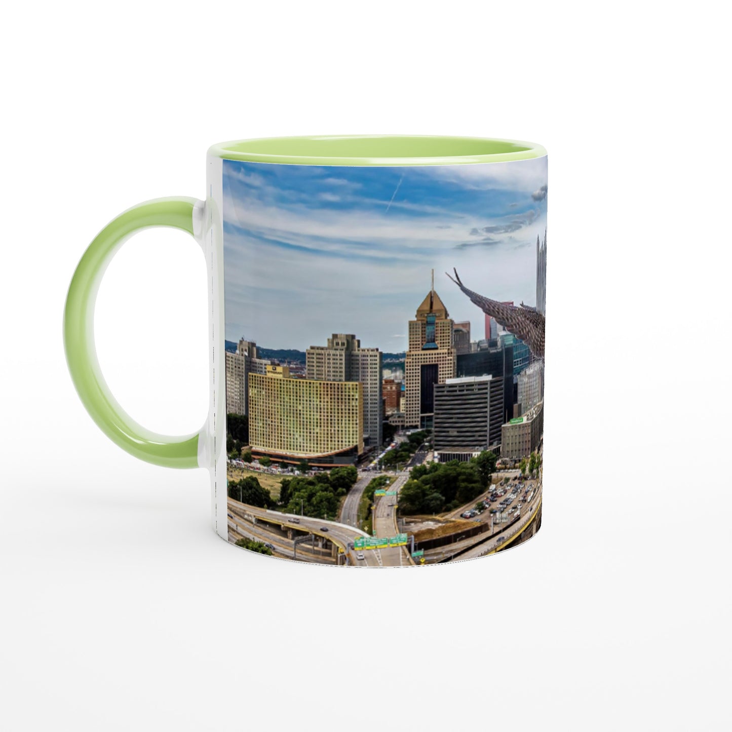White 11oz Ceramic Mug with Color Inside
