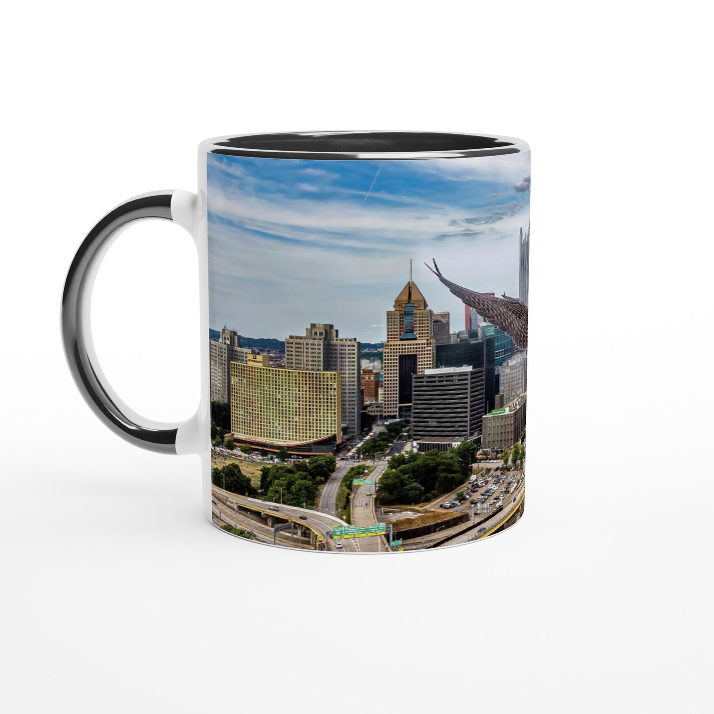 White 11oz Ceramic Mug with Color Inside