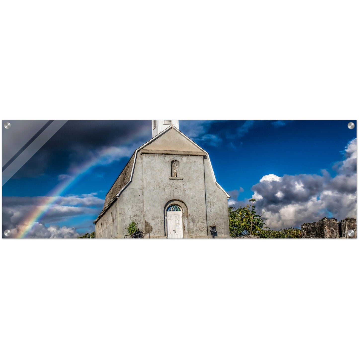 Hawaii Rainbow church Acrylic Print