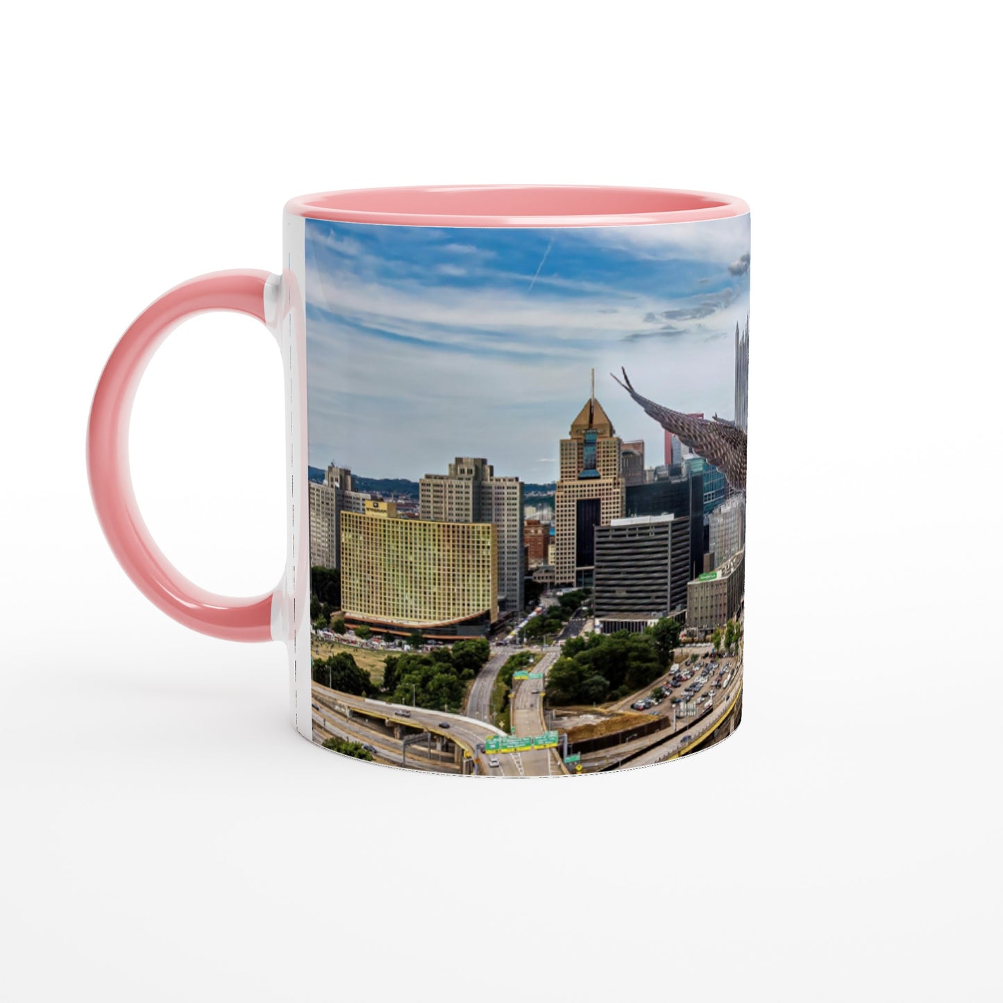 White 11oz Ceramic Mug with Color Inside