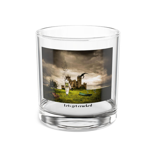10oz Rocks Glass with Surreal Castle Landscape Print — Moody Fantasy Whiskey Tumbler