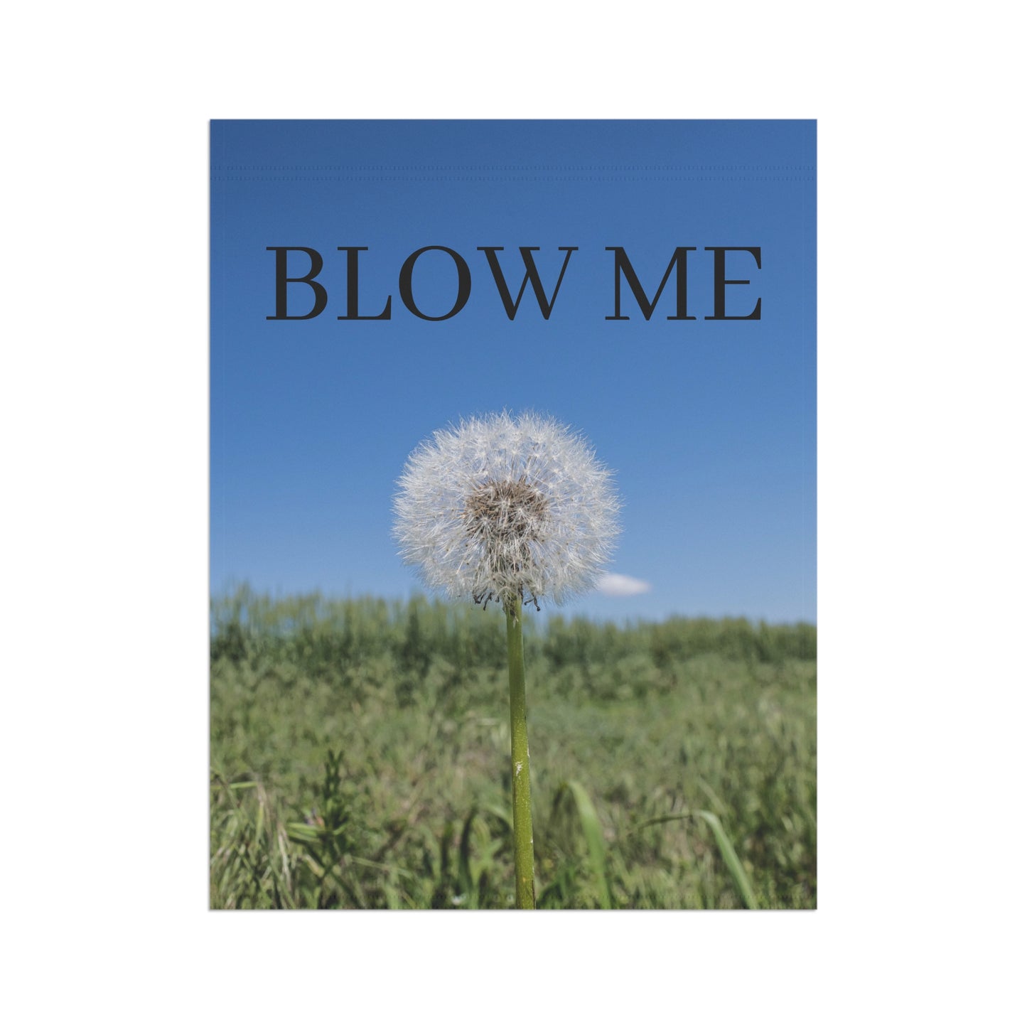 Garden Flag – Dandelion "Blow Me" Decorative Yard Banner