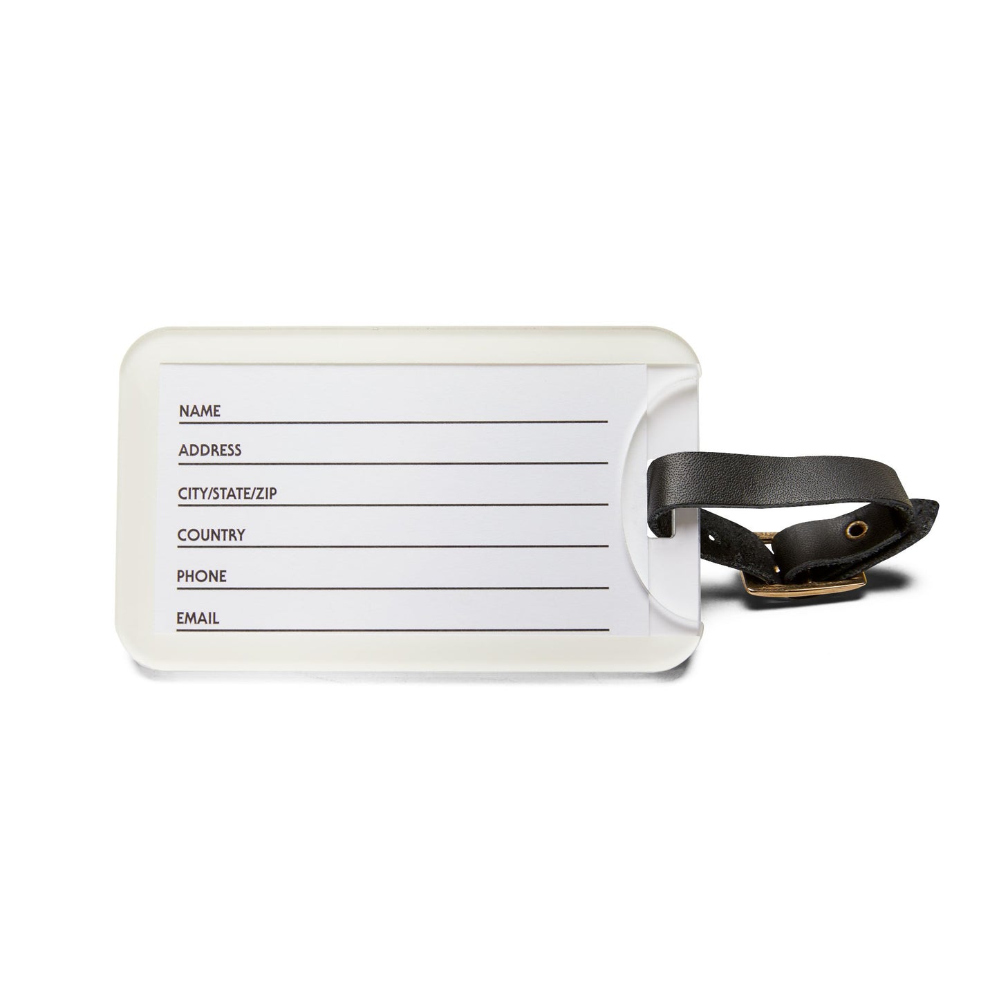 Water Tower Reflection Luggage Tag — Scenic Vintage Travel ID