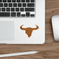 Rust Spiral Bull Die-Cut Sticker — Rustic Horns Laptop Decal