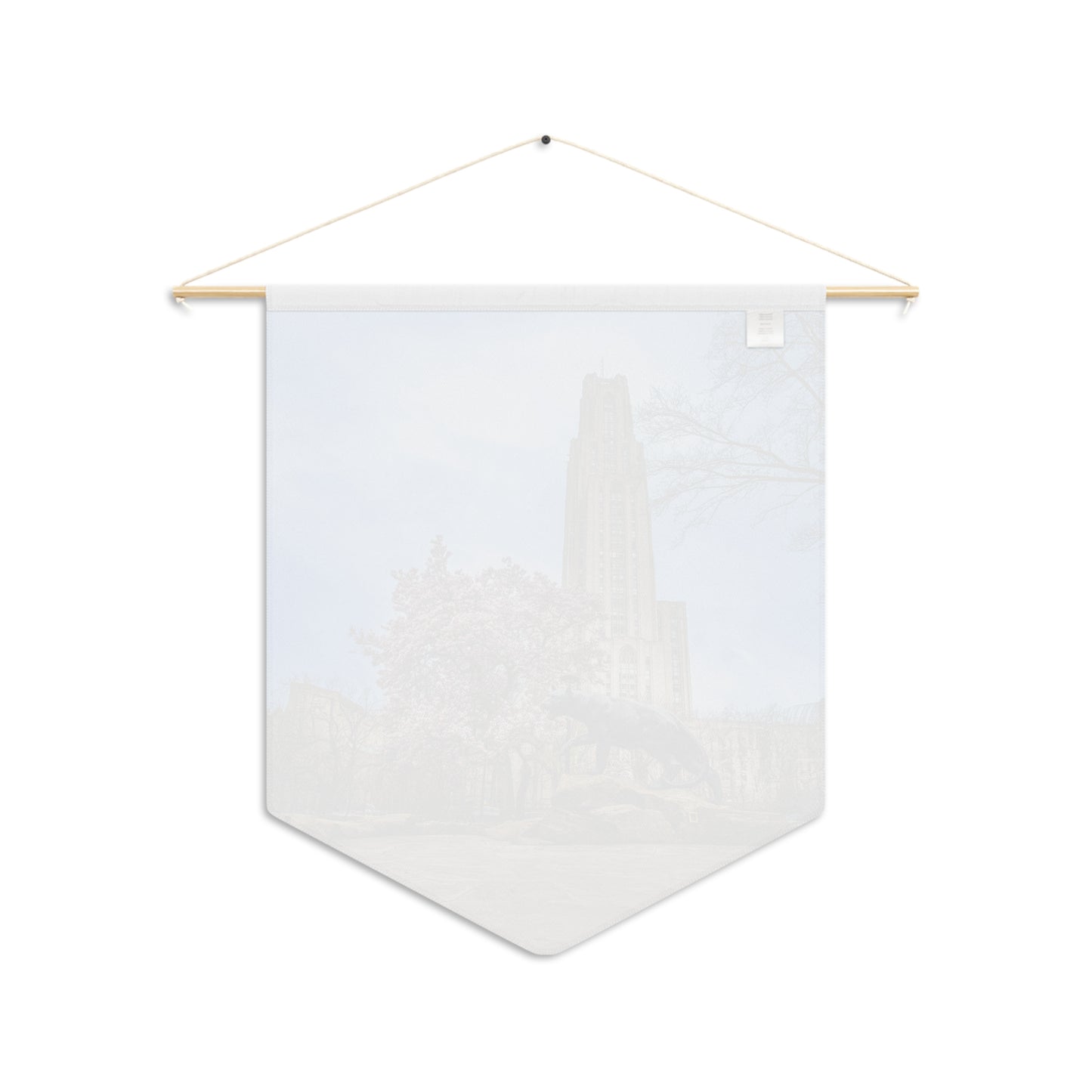 Cathedral of Learning Pennant Wall Banner — Pitt Panther Spring Bloom