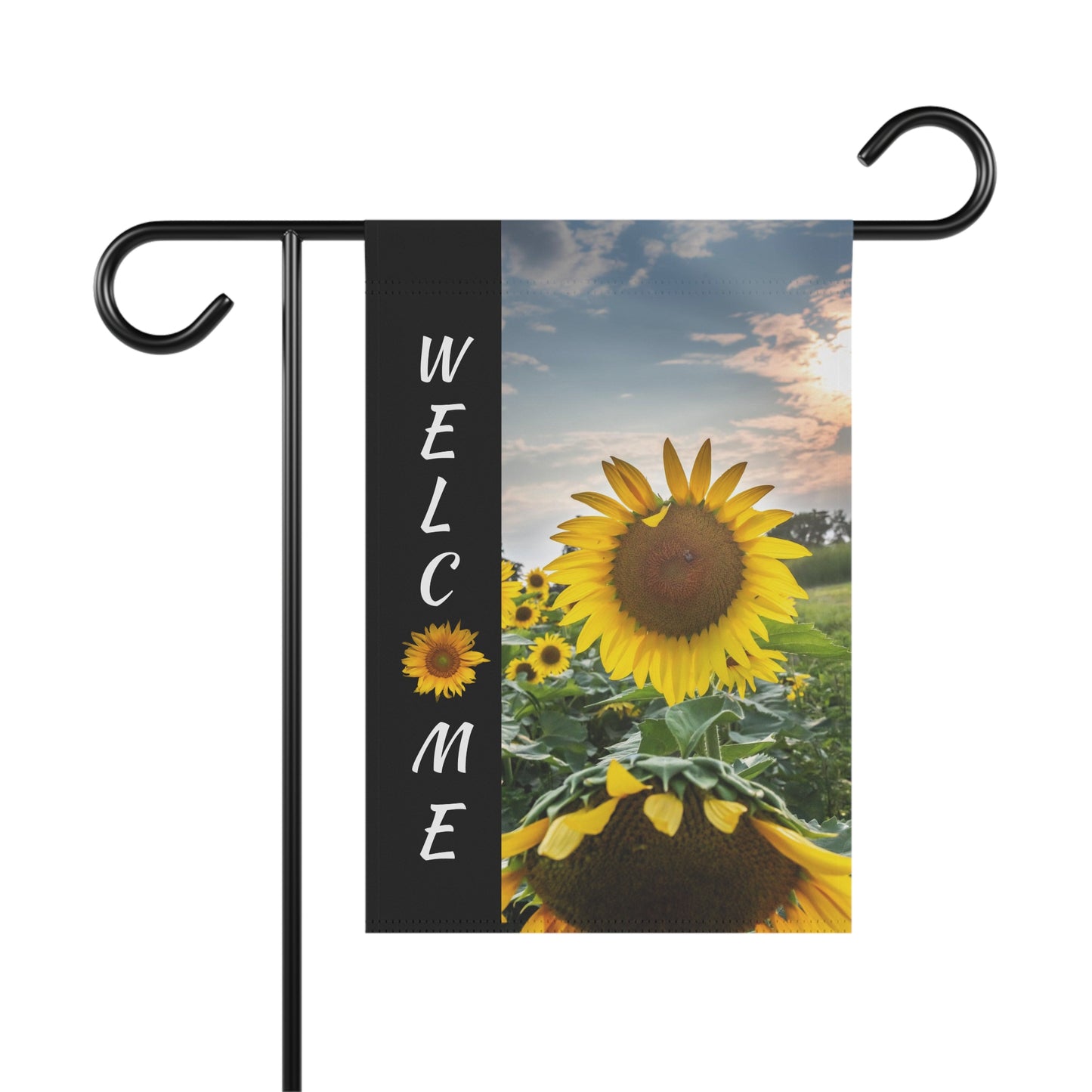 Sunflower Welcome Garden Flag - Floral House Banner for Front Yard