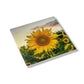 Sunflower Field Ceramic Coaster — Bright Botanical Drink Coaster
