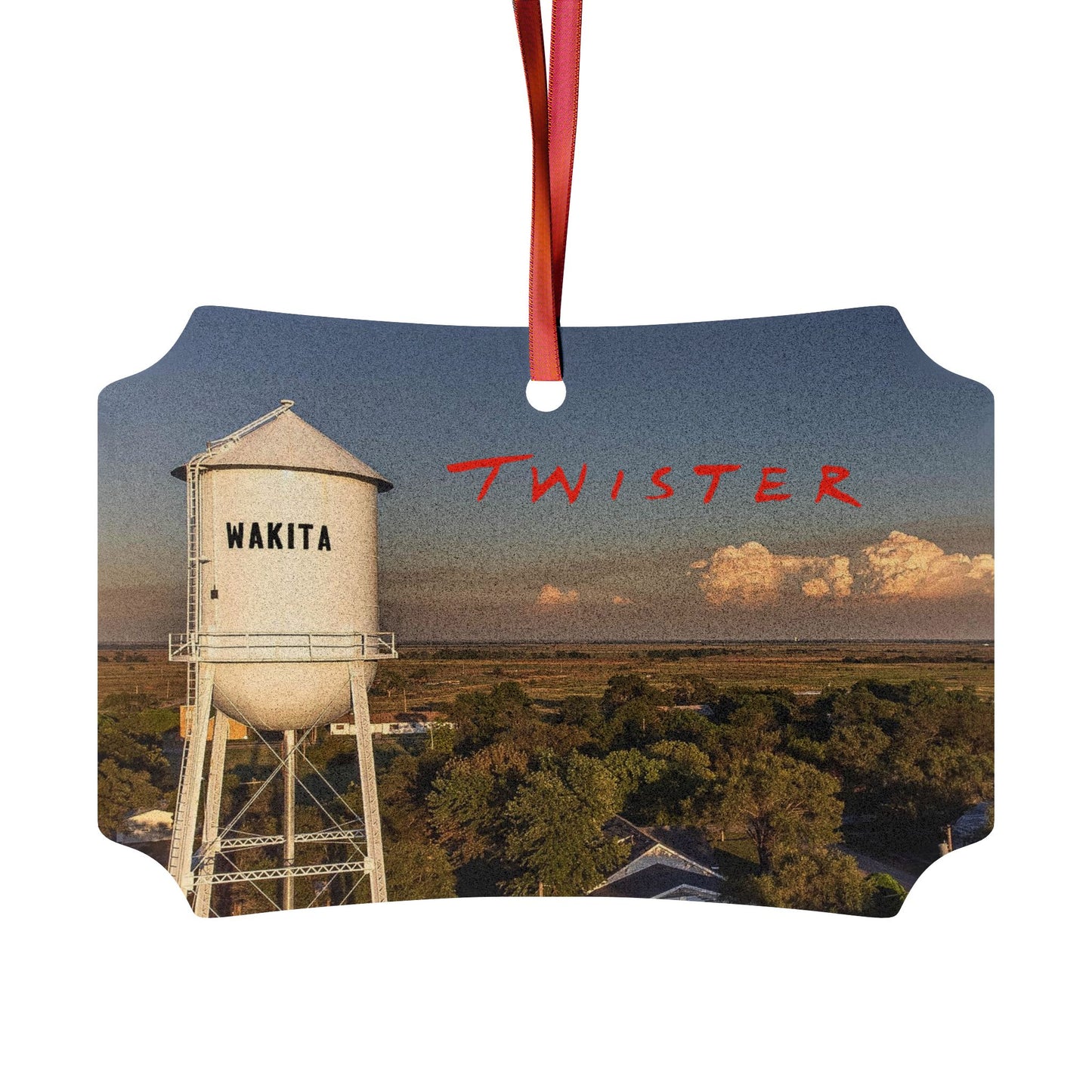 Twister Themed Aluminum Ornament Set - Perfect for Gifts & Holiday Decor