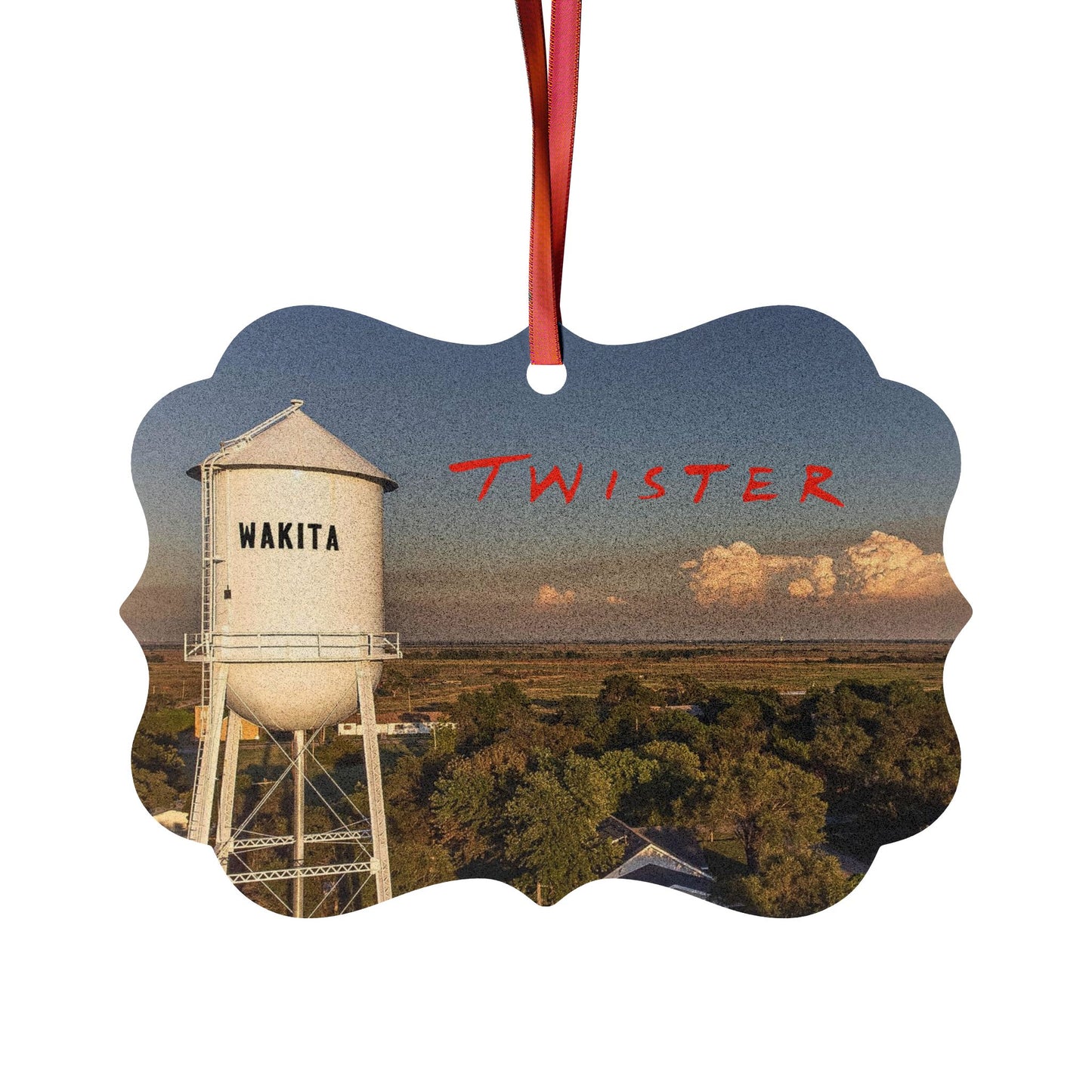 Twister Themed Aluminum Ornament Set - Perfect for Gifts & Holiday Decor