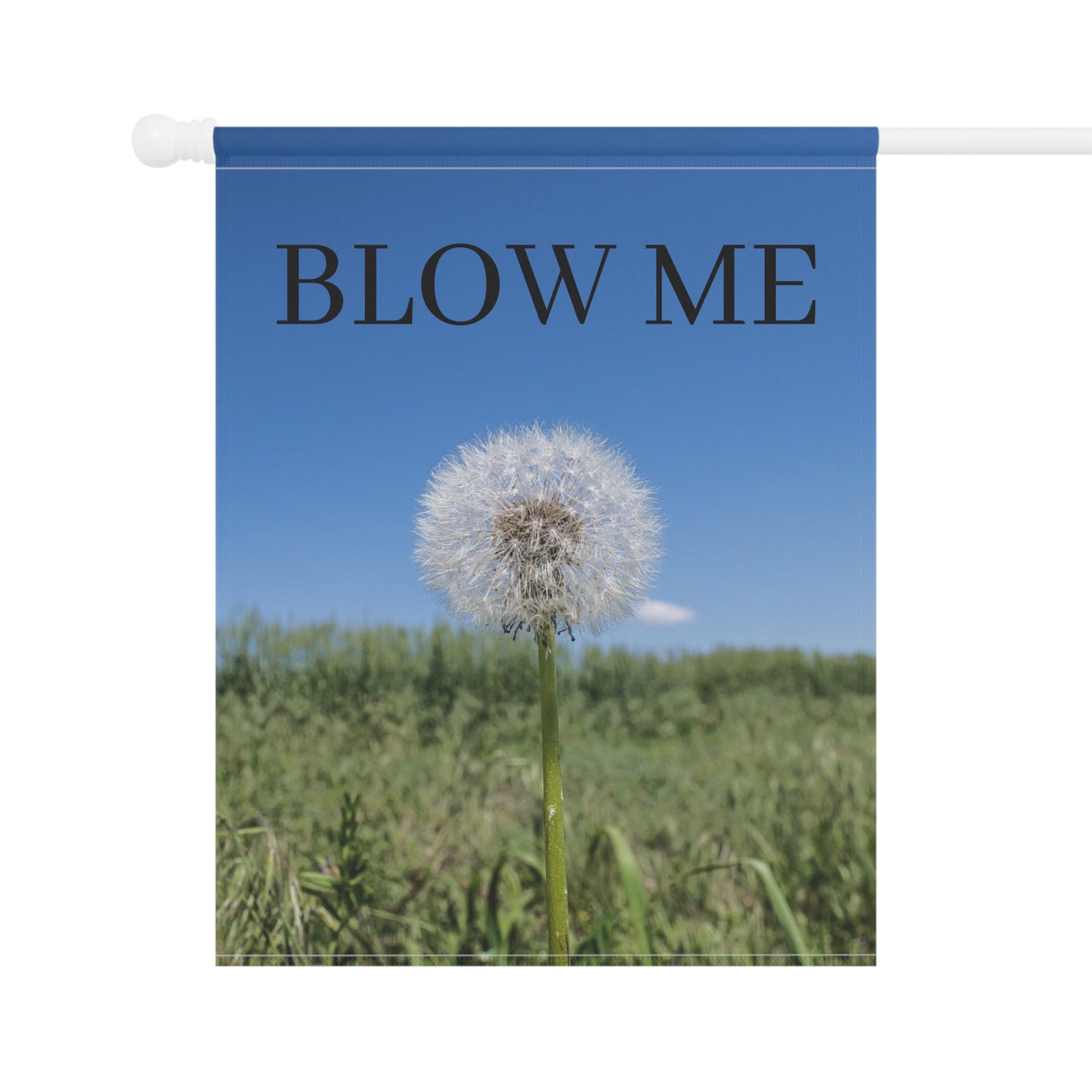 Garden Flag – Dandelion "Blow Me" Decorative Yard Banner