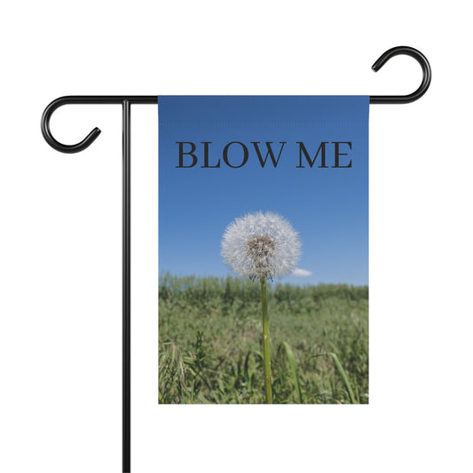 Garden Flag – Dandelion "Blow Me" Decorative Yard Banner