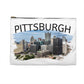 Pittsburgh Skyline Accessory Pouch — Yellow Bridge Cityscape Travel Organizer
