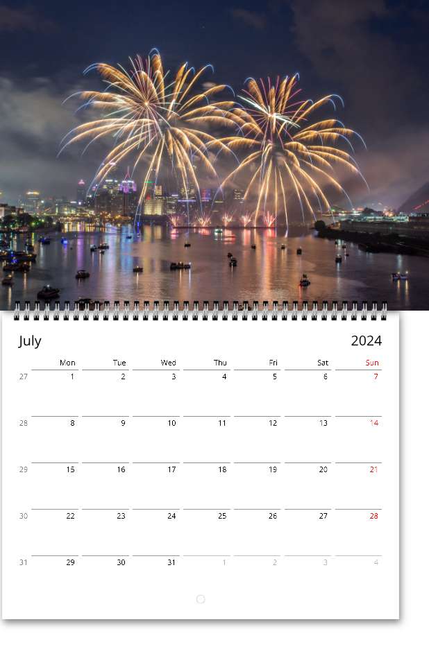 Pittsburgh Wall calendars (US & CA)