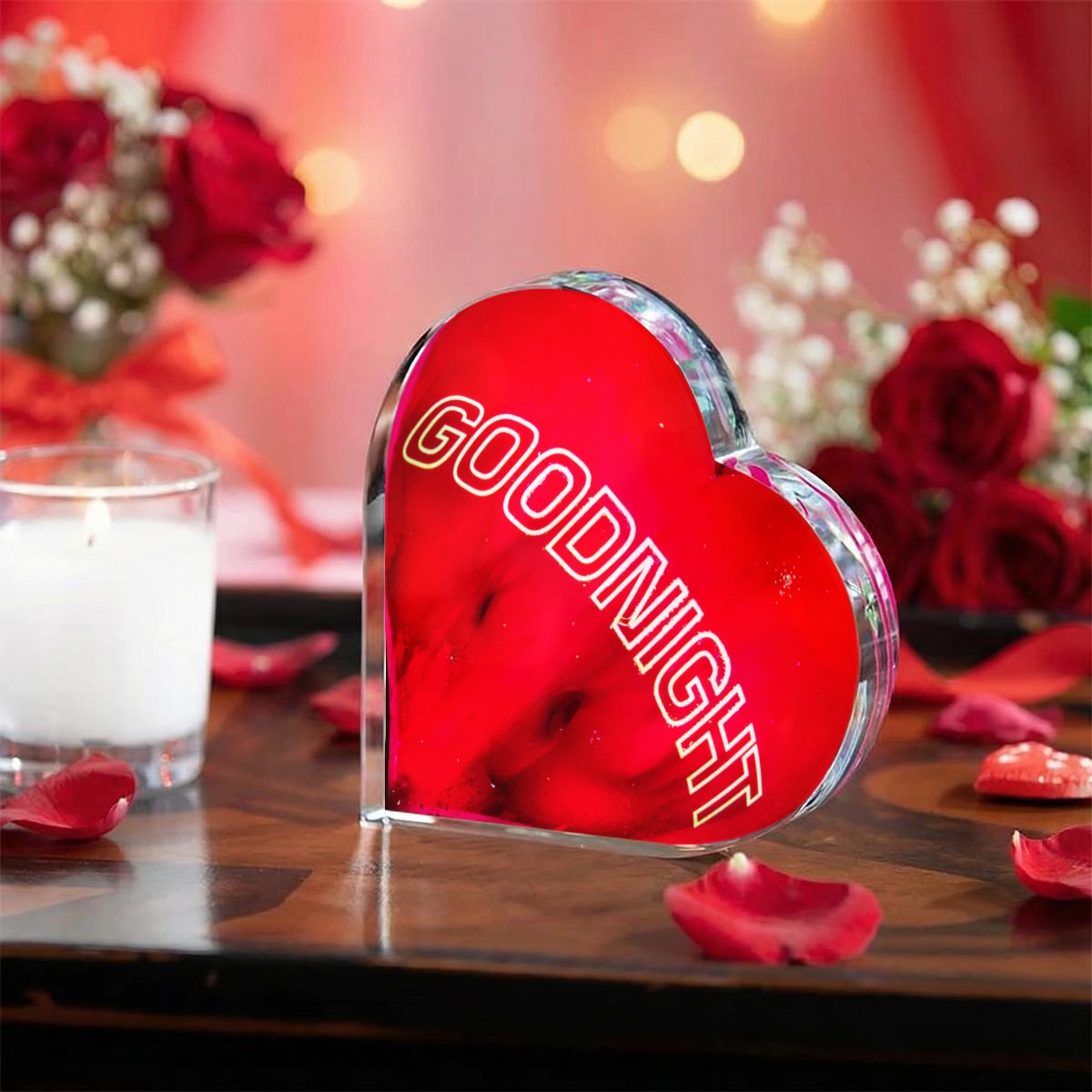 Heart Shaped Acrylic Desktop Ornament