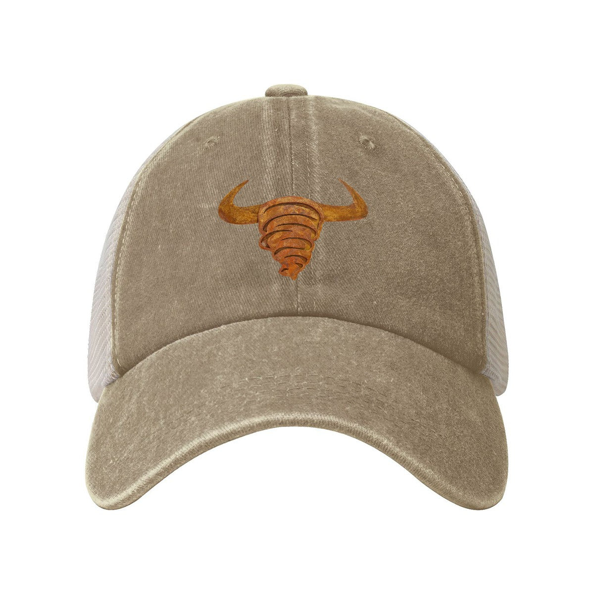 Vintage Washed Denim Mesh Cap For the USA