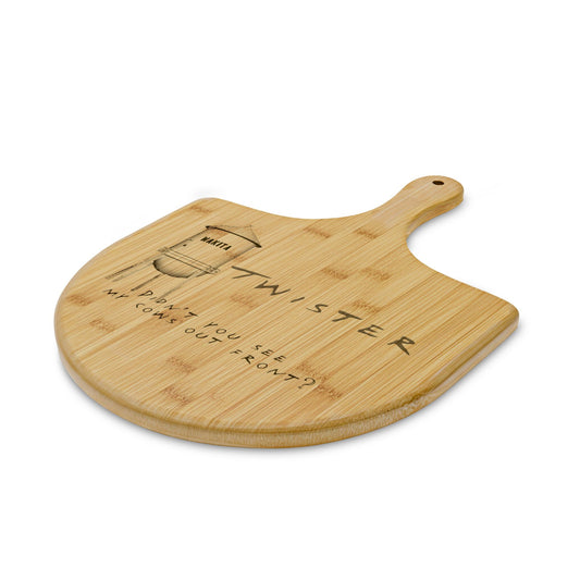 Bamboo Pizza Peel — Engraved 'Twister' Design Pizza Board
