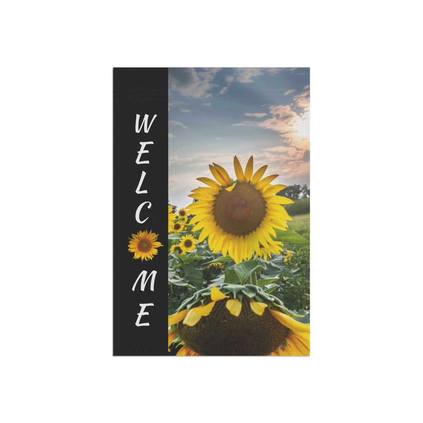 Sunflower Welcome Garden Flag - Floral House Banner for Front Yard