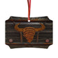 Rustic Metal Bull Ornament - Unique Aluminum Christmas or Decor Gift