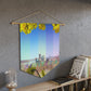 Happy Easter Floral Pennant Banner — Spring Holiday Wall Flag