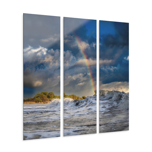 Hawaii Lahaina Rainbow Acrylic Prints (Triptych)