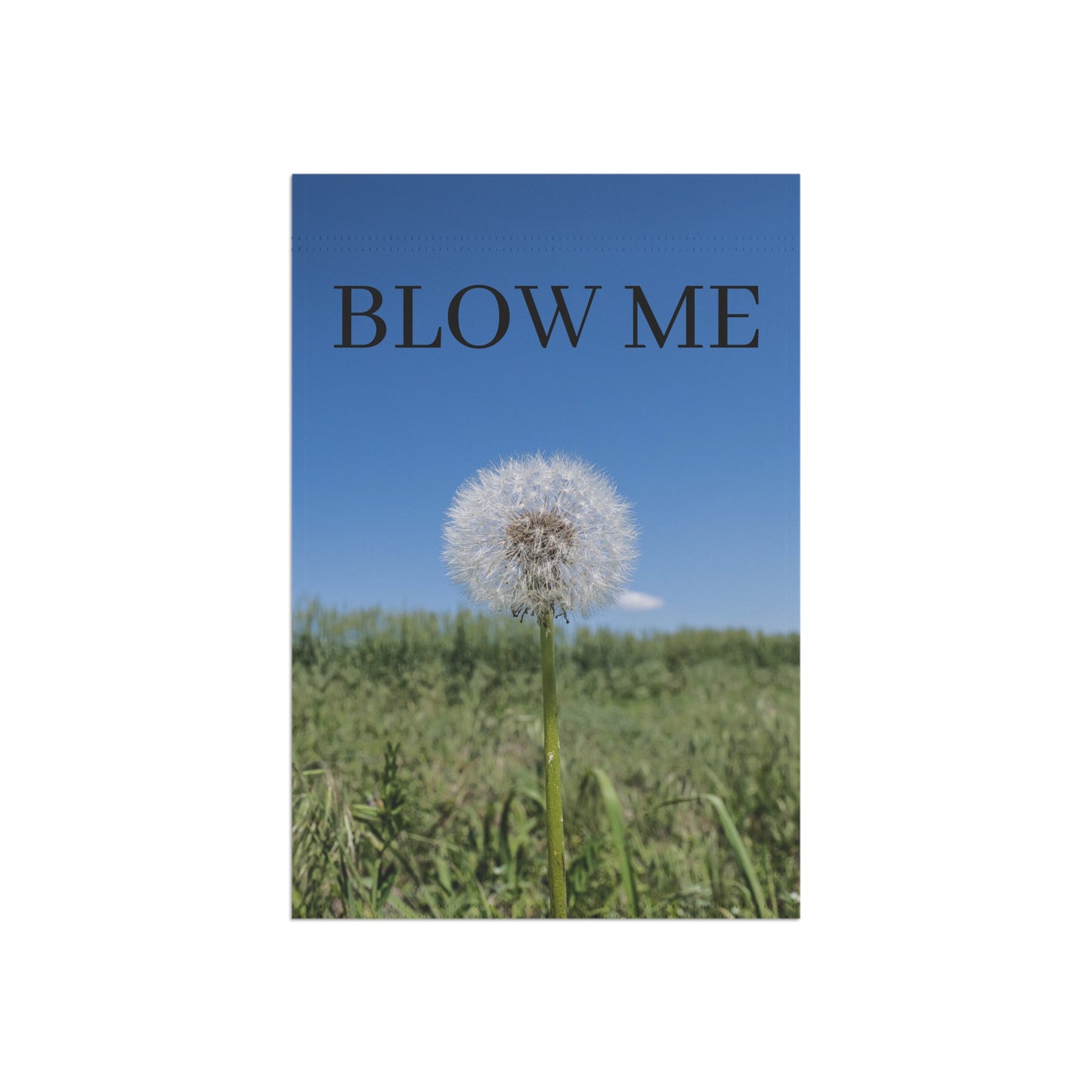 Garden Flag – Dandelion "Blow Me" Decorative Yard Banner