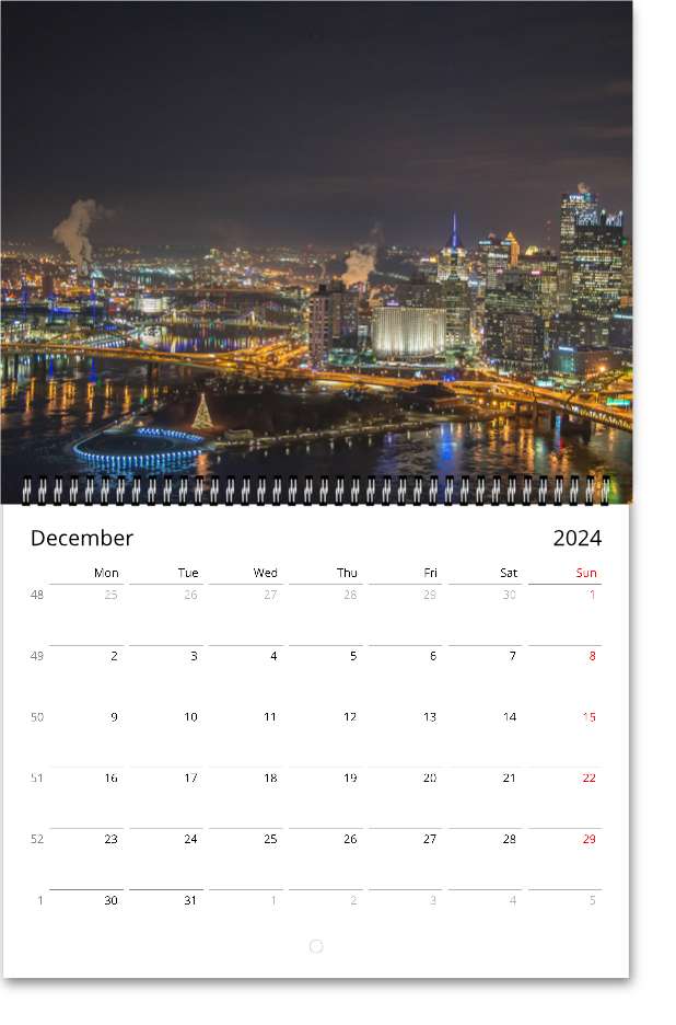 Pittsburgh Wall calendars (US & CA)