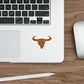 Rust Spiral Bull Die-Cut Sticker — Rustic Horns Laptop Decal