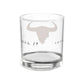 Bull Horn Rocks Glass — 10oz Whiskey Tumbler with Rustic Bull Skull Design