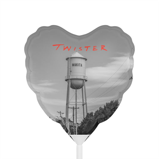 Heart-Shaped Balloon Set - Vintage Twister Design