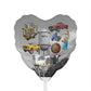 Heart-Shaped Balloon Set - Vintage Twister Design
