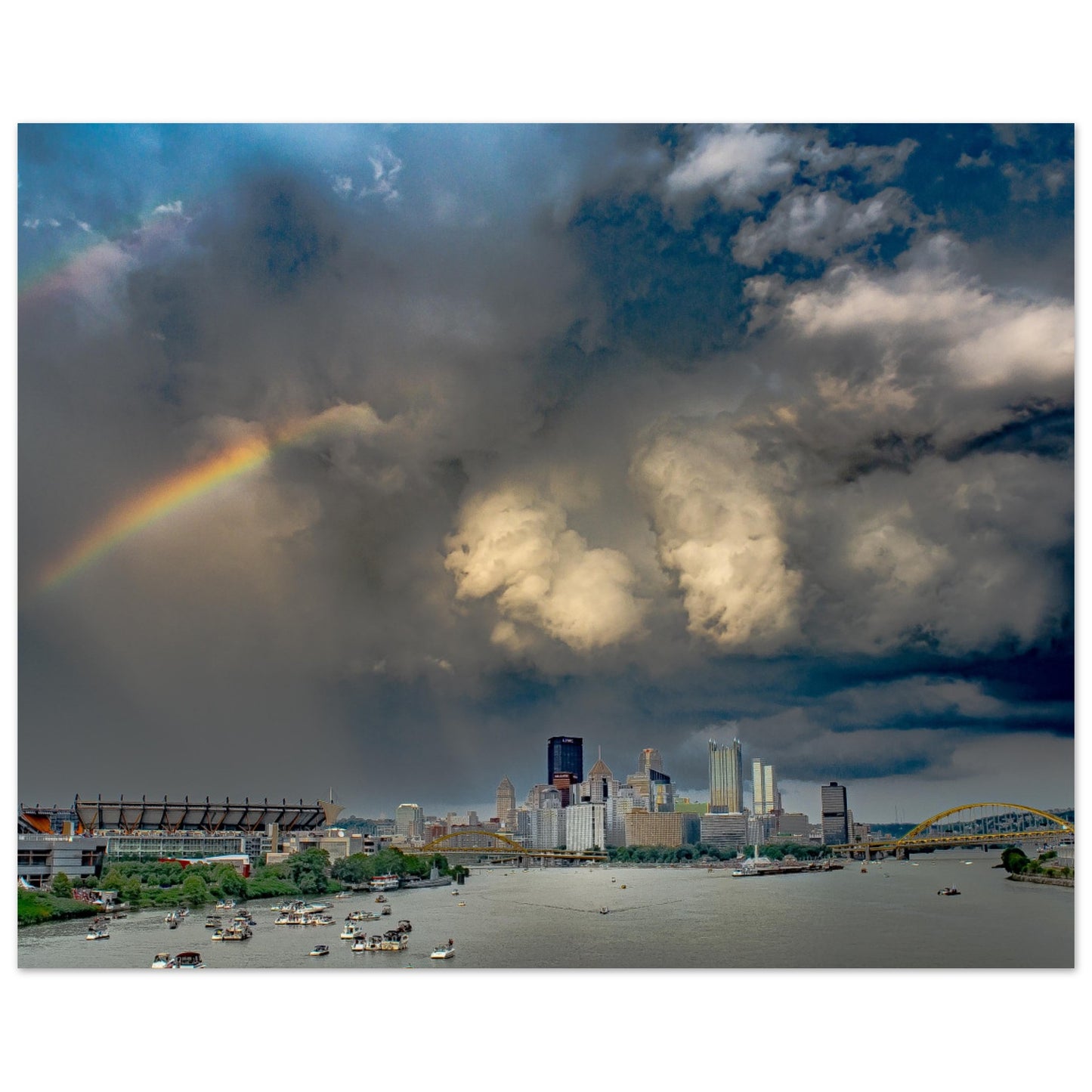 Aluminum Print Rainbow Pittsburgh