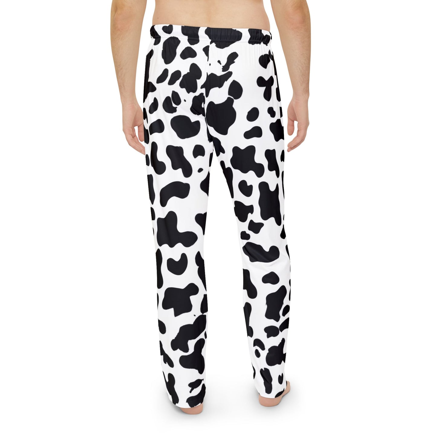 Cow Print Men’s Pajama Pants – Novelty 'Didn’t You See My Cows Out Front?' Lounge Trousers