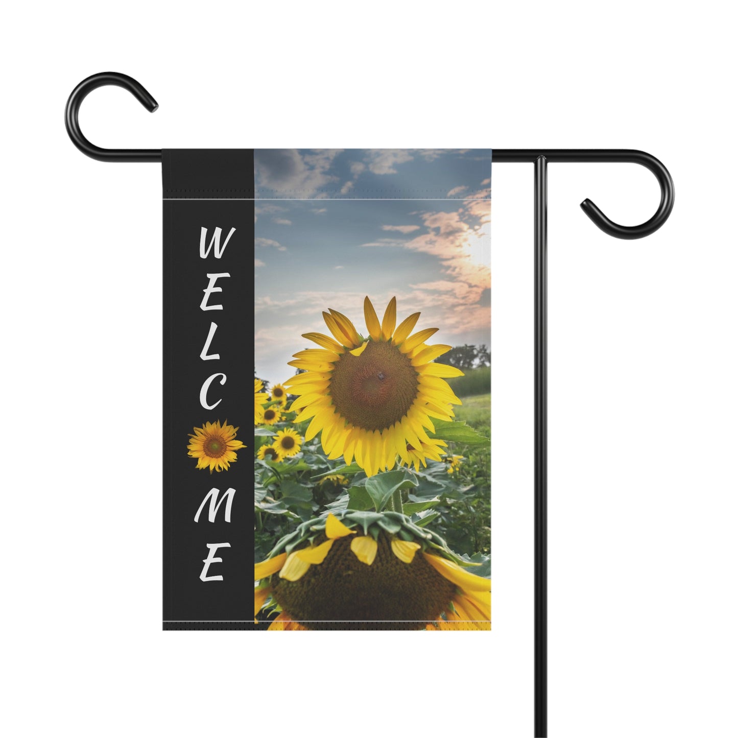 Sunflower Welcome Garden Flag - Floral House Banner for Front Yard