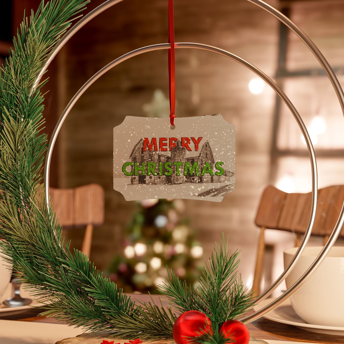 Merry Christmas Aluminum Ornaments - Festive Holiday Decorations (1pc, 5pcs, 10pcs, 20pcs)