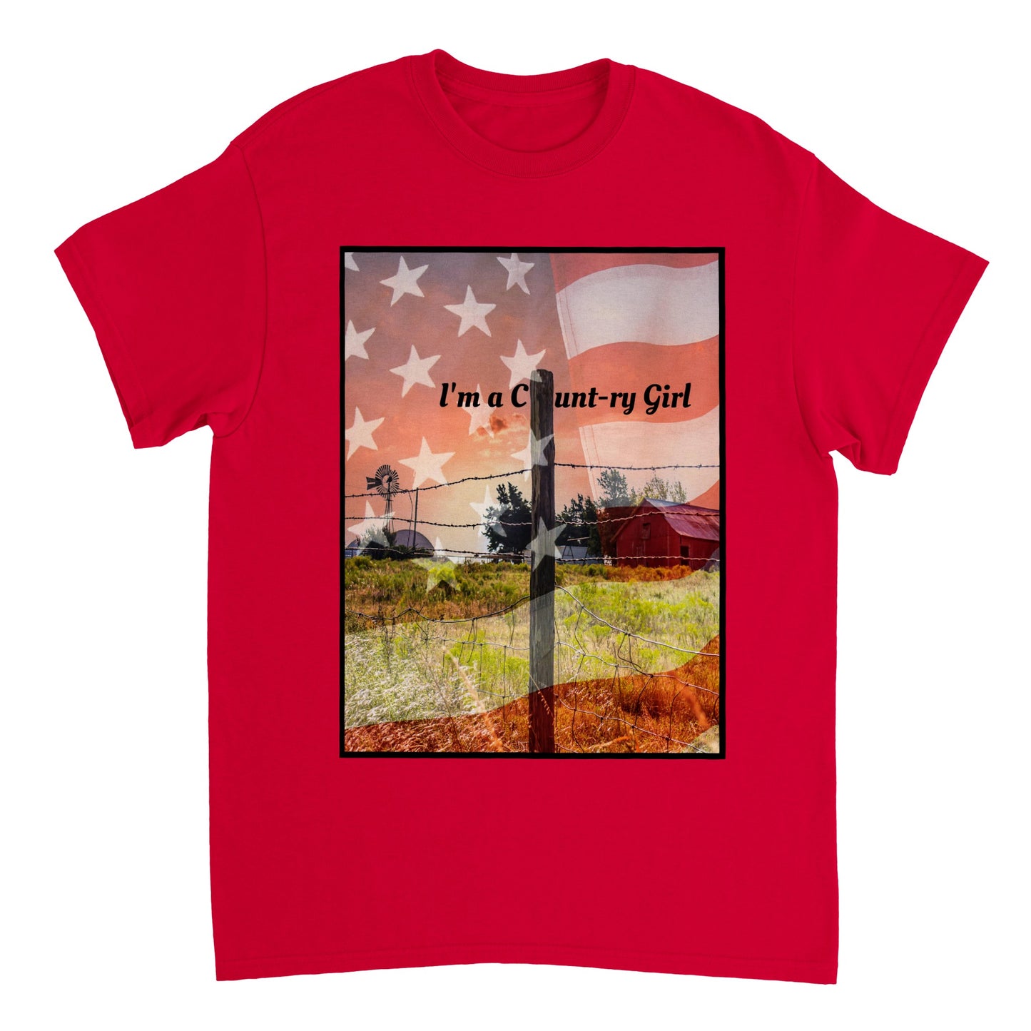 Im a Country girl Heavyweight Unisex Crewneck T-shirt