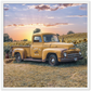 Sunflower Truck Premium Matte Paper Wooden Framed Poster