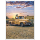 Sunflower Truck Premium Matte Paper Wooden Framed Poster