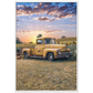 Sunflower Truck Premium Matte Paper Wooden Framed Poster