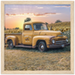 Sunflower Truck Premium Matte Paper Wooden Framed Poster