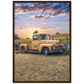 Sunflower Truck Premium Matte Paper Wooden Framed Poster