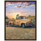 Sunflower Truck Premium Matte Paper Wooden Framed Poster