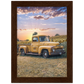 Sunflower Truck Premium Matte Paper Wooden Framed Poster