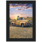 Sunflower Truck Premium Matte Paper Wooden Framed Poster