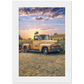 Sunflower Truck Premium Matte Paper Wooden Framed Poster