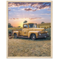 Sunflower Truck Premium Matte Paper Wooden Framed Poster