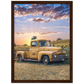 Sunflower Truck Premium Matte Paper Wooden Framed Poster