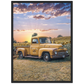 Sunflower Truck Premium Matte Paper Wooden Framed Poster